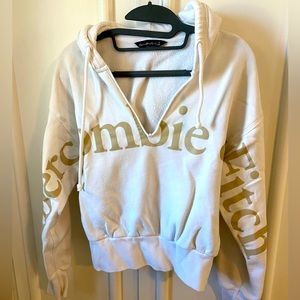 Abercrombie & Fitch v neck crop sweatshirt